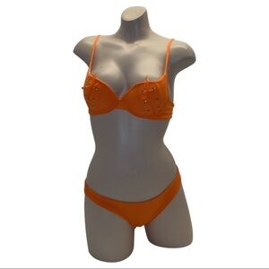 Recco Brazilian Orange Bikini Set New With Tags